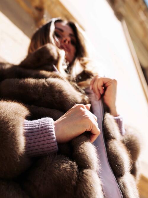 Cappotto in Volpe beige